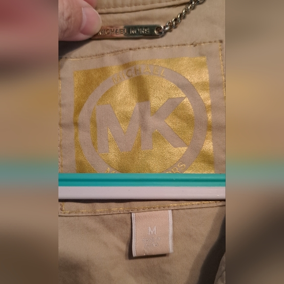 Ladies Michael Kors Utility Lightweight Hooded Cream Khaki Jacket Size Med - Picture 6 of 8